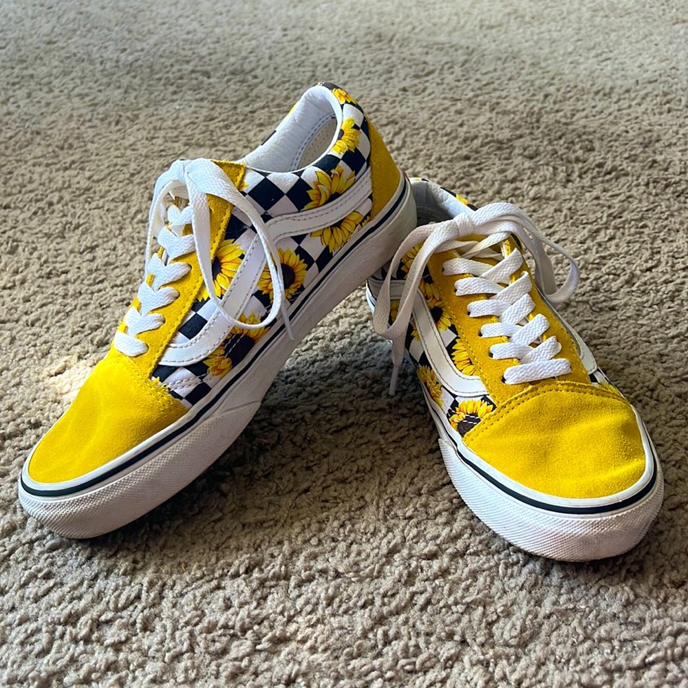 Size 7 Yellow/Sunflower Vans.